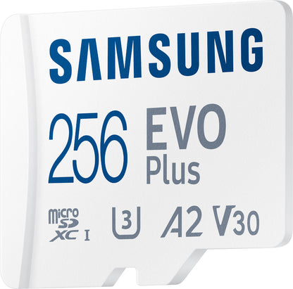 Samsung Evo Plus microSDXC geheugenkaart, 256Gb, Klasse 10 / UHS-1 U3, met Adapter MB-MC256KA/EU MB-MC256KA/EU