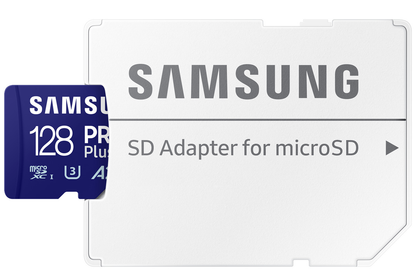 Samsung PRO Plus microSDXC Speicherkarte, 128Gb, Klasse 10 / UHS-1 U3, mit Adapter MB-MD128SA/EU