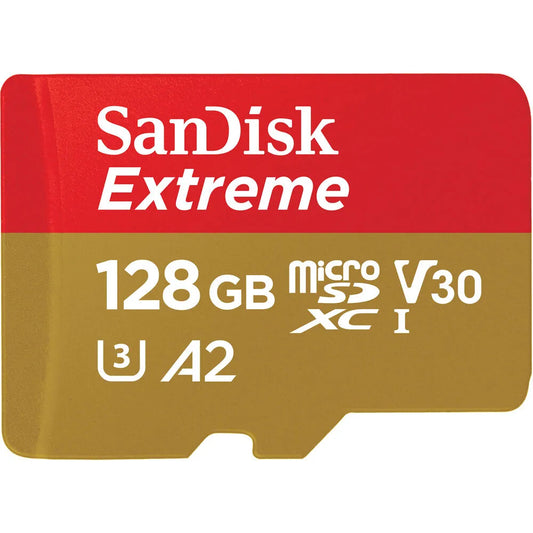 Carte mémoire SanDisk Extreme microSDXC, 128 Go, Classe 10 / UHS-1 U3 SDSQXAA-128G-GN6MN 