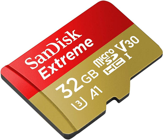 SanDisk Extreme microSDHC-geheugenkaart, 32Gb, Klasse 10 / UHS-1 U3 SDSQXAF-032G-GN6MN
