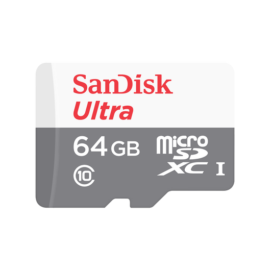 SanDisk Ultra microSDXC Geheugenkaart, 64Gb, Klasse 10, Met Adapter SDSQUNR-064G-GN6TA