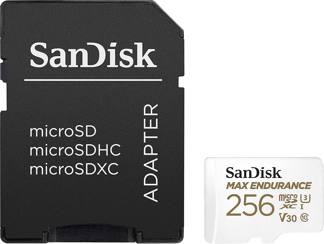 SanDisk MAX Endurance microSDXC Memory Card, 256Gb, Class 10 / UHS-1 U3, With Adapter SDSQQVR-256G-GN6IA