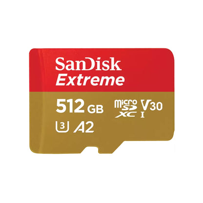 Carte mémoire microSDXC SanDisk Extreme, 512Gb, Classe 10 / UHS-1 U3 SDSQXAV-512G-GN6MN