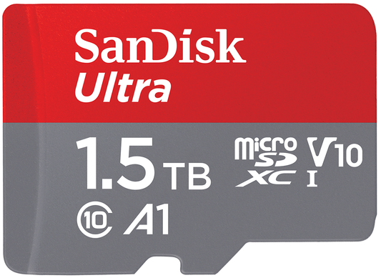 Carte mémoire microSDXC SanDisk Ultra Android A1, 1.5TB, Classe 10 / UHS-1 U1 SDSQUAC-1T50-GN6MN