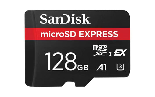 Carte mémoire microSDXC SanDisk Express, 128 Go, Classe 10 / UHS-1 U3 SDSQXFN-128G-GN4NN