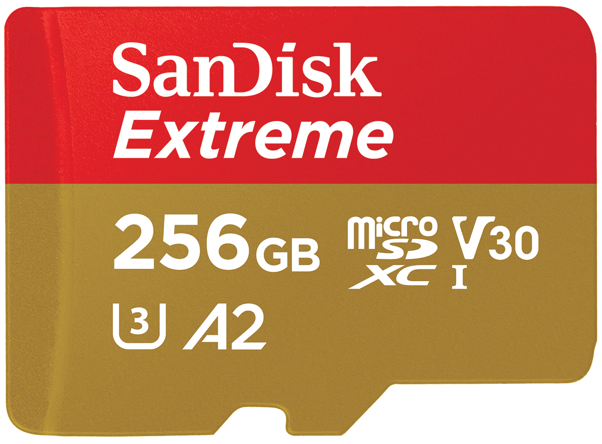 SanDisk Extreme microSDXC Memory Card, 256Gb, Class 10 / UHS-1 U3 SDSQXAV-256G-GN6MN