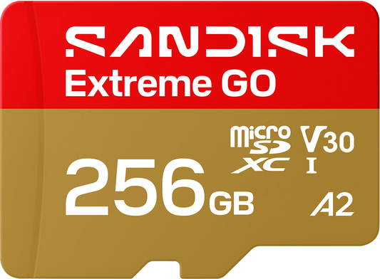 SanDisk Extreme GO Android A2 microSDXC Memory Card, 256GB, Class 10 / UHS-1 U1 SDSQXGN-256G-GN6MN
