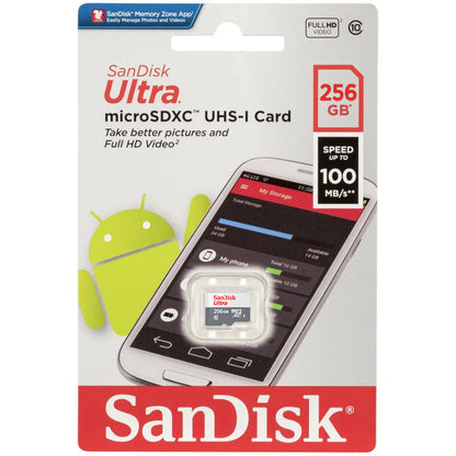 Carte mémoire microSDXC SanDisk Ultra, 256Gb, Classe 10 SDSQUNR-256G-GN3MN