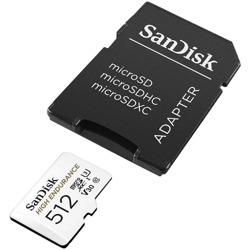 SanDisk High Endurance microSDXC Speicherkarte, 512Gb, Klasse 10 / UHS-1 U3, mit Adapter SDSQQNR-512G-GN6IA
