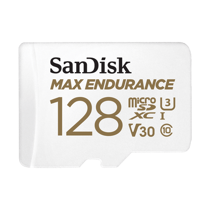 Geheugenkaart microSDXC SanDisk MAX Endurance, 128Gb, Klasse 10 / UHS-1 U3, Met Adapter SDSQQVR-128G-GN6IA