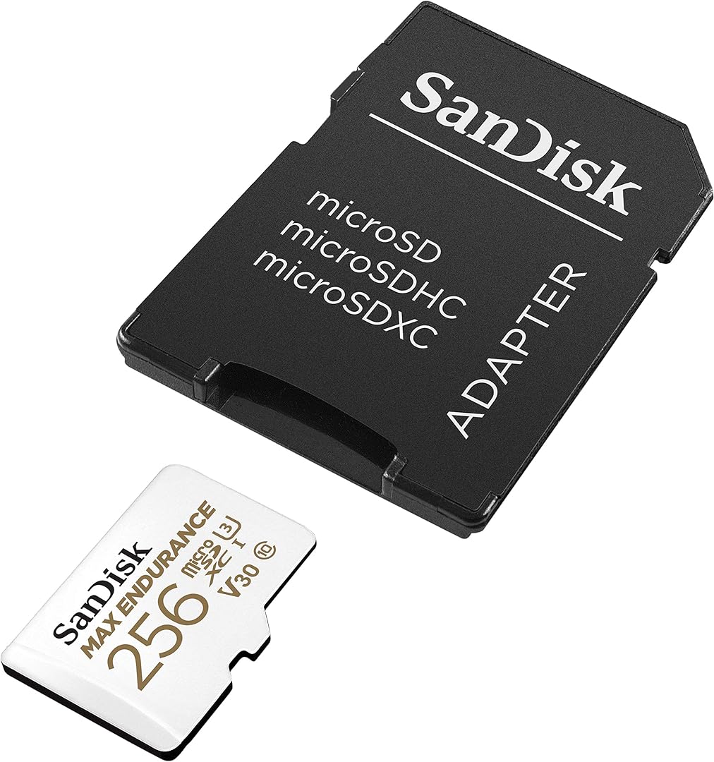SanDisk MAX Endurance microSDXC Memory Card, 256Gb, Class 10 / UHS-1 U3, With Adapter SDSQQVR-256G-GN6IA