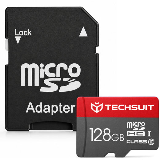 Techsuit microSDXC Geheugenkaart THCM26, 128Gb, Klasse 10, Met Adapter
