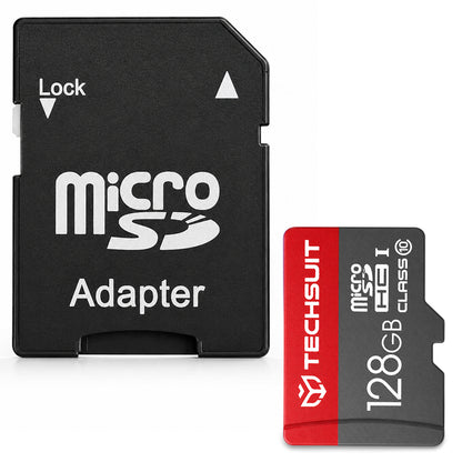 Techsuit microSDXC Geheugenkaart THCM26, 128Gb, Klasse 10, Met Adapter