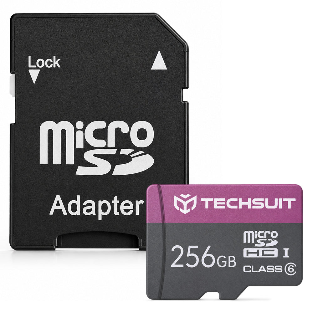 Techsuit microSDXC Geheugenkaart THCM27, 256Gb, Klasse 6, Met Adapter