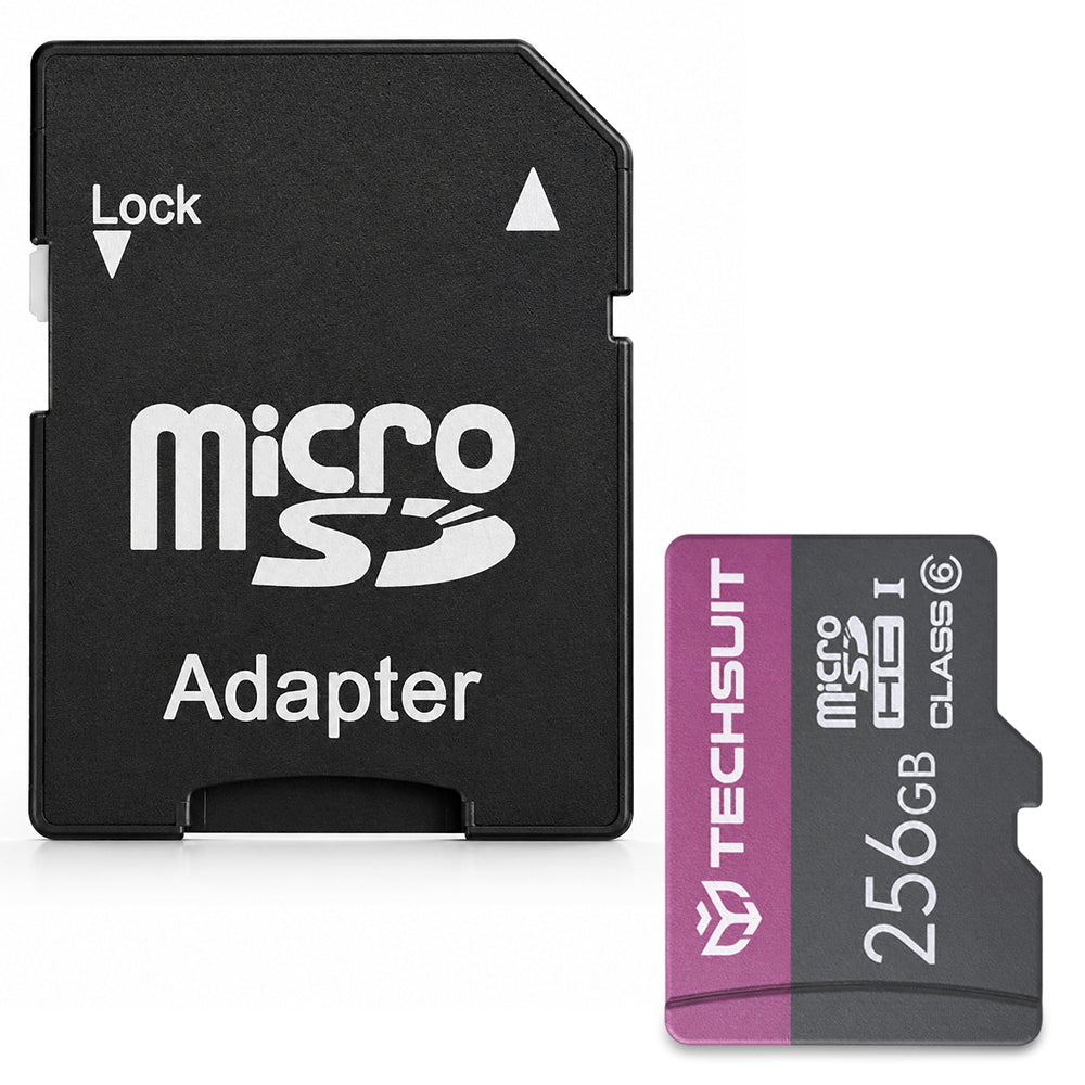 Techsuit microSDXC Geheugenkaart THCM27, 256Gb, Klasse 6, Met Adapter