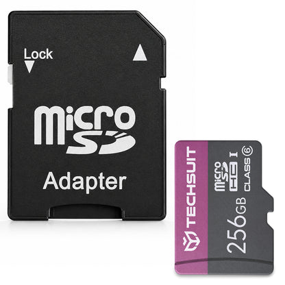 Techsuit microSDXC Geheugenkaart THCM27, 256Gb, Klasse 6, Met Adapter