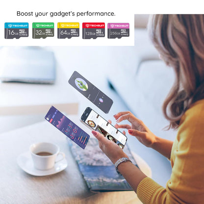 Techsuit microSDXC Geheugenkaart THCM27, 256Gb, Klasse 6, Met Adapter