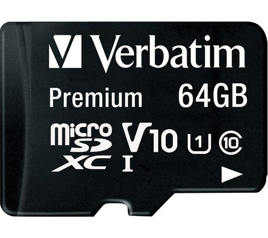 Verbatim microSDXC Speicherkarte, 64Gb, Klasse 10 / UHS-1 U1, mit Adapter