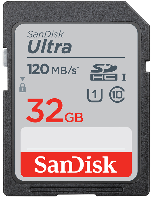 SanDisk Ultra SDHC Geheugenkaart, 32Gb, Klasse 10 / UHS-1 U1 SDSDUN4-032G-GN6IN
