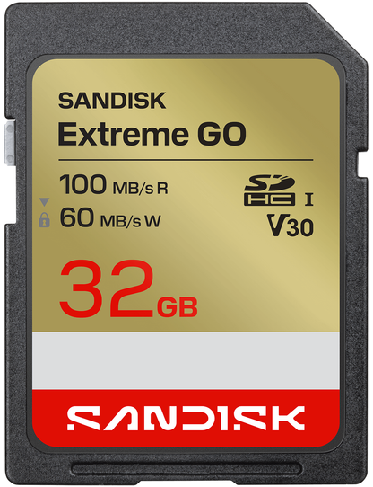 SDHC Geheugenkaart SanDisk Extreme Go, 32Gb, Klasse 10 / UHS-1 U1 SDSDXGN-032G-GNCIN