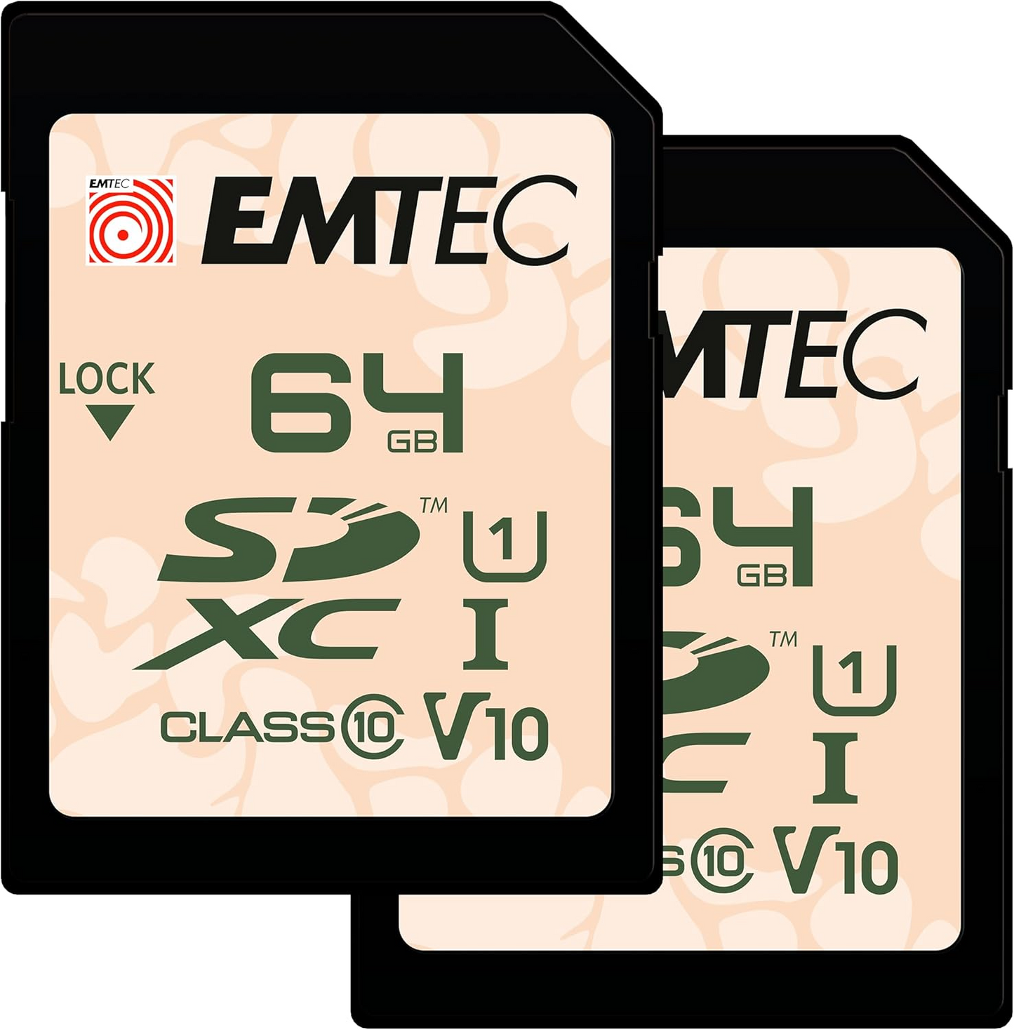 SDXC Speicherkarte Emtec Rugged Outdoor, 64GB, Klasse 10 / UHS-1 U1, 2er Set ECMSD64GXCU1ORP2