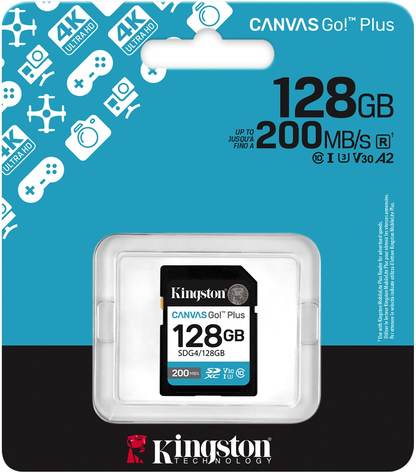 SDXC Speicherkarte Kingston Canvas Go Plus, 128GB, Klasse 10 / UHS-1 U3 SDG4/128GB