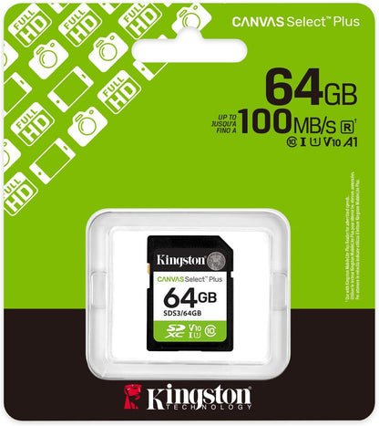 SDXC-Speicherkarte Kingston Canvas Select Plus, 64Gb, Klasse 10 / UHS-1 U1 SDS3/64GB