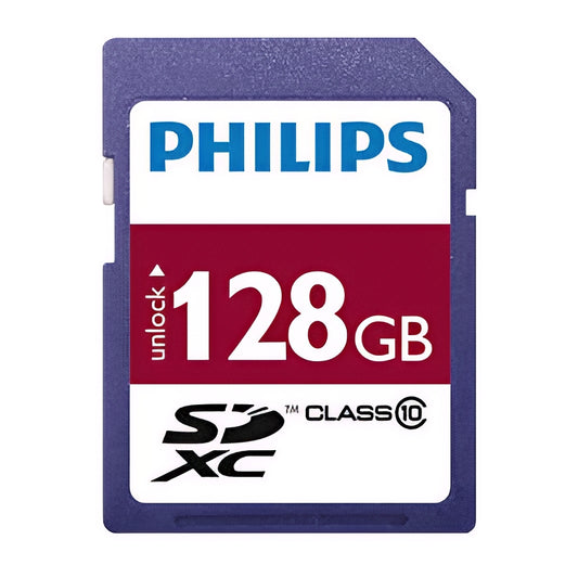 Carte mémoire SDXC Philips, 128Gb, Classe 10 FM12SD55B/10