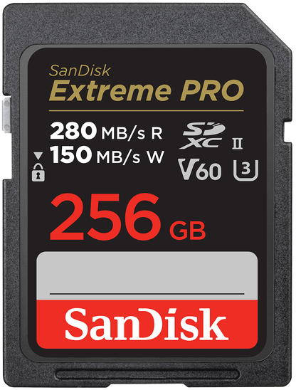 SDXC Geheugenkaart SanDisk Extreme Pro, 256Gb, Klasse 10 / UHS-2 U3 SDSDXEP-256G-GN4IN