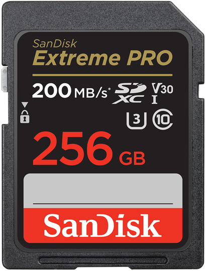SDXC Geheugenkaart SanDisk Extreme Pro, 256Gb, Klasse 10 / UHS-1 U3 SDSDXXD-256G-GN4IN