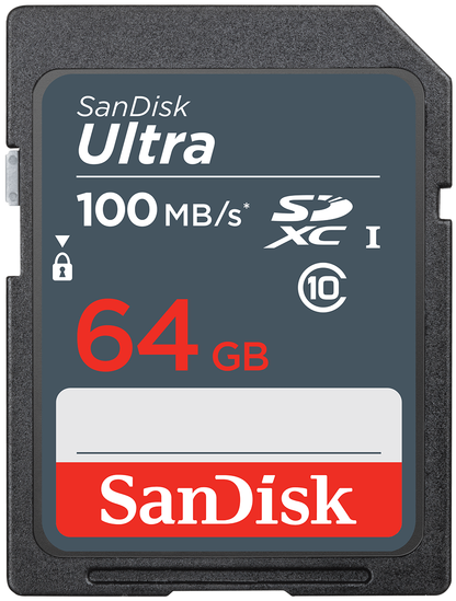 SDXC Geheugenkaart SanDisk Ultra, 64Gb, Klasse 10 SDSDUNR-064G-GN3IN