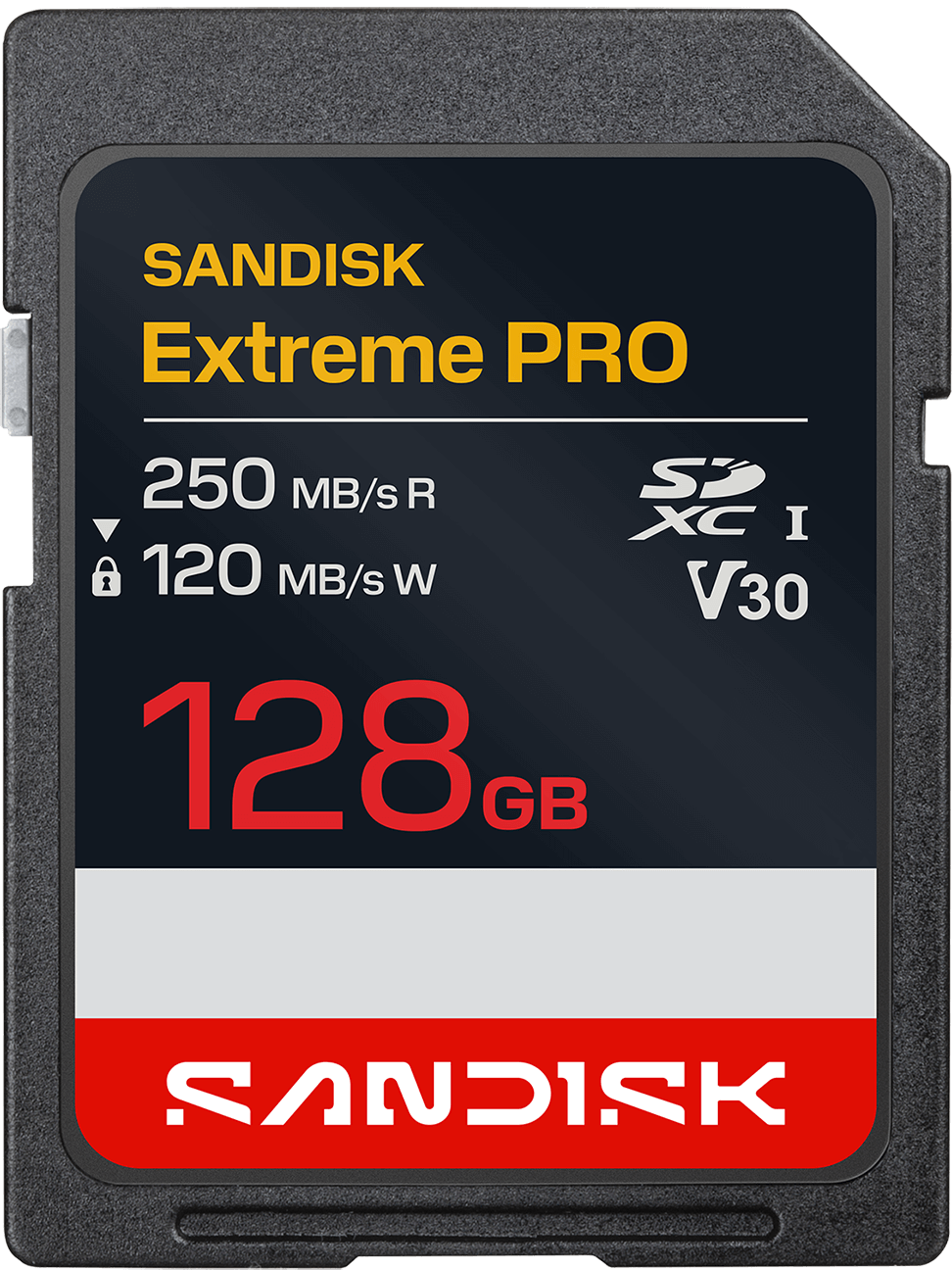 SanDisk Extreme Pro SDXC-geheugenkaart, 128 GB, klasse 10 / UHS-I U3 SDSDXXJ-128G-GSCIN