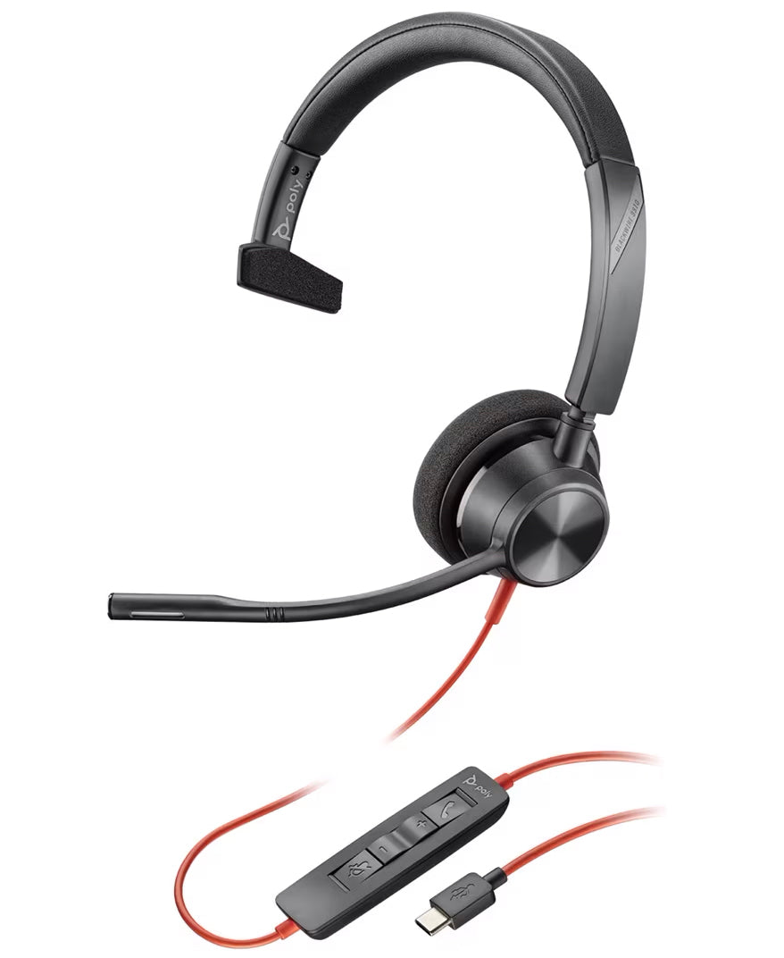 Callcenter-Headset USB-C HP Poly Blackwire C3310, Schwarz 8X215AA