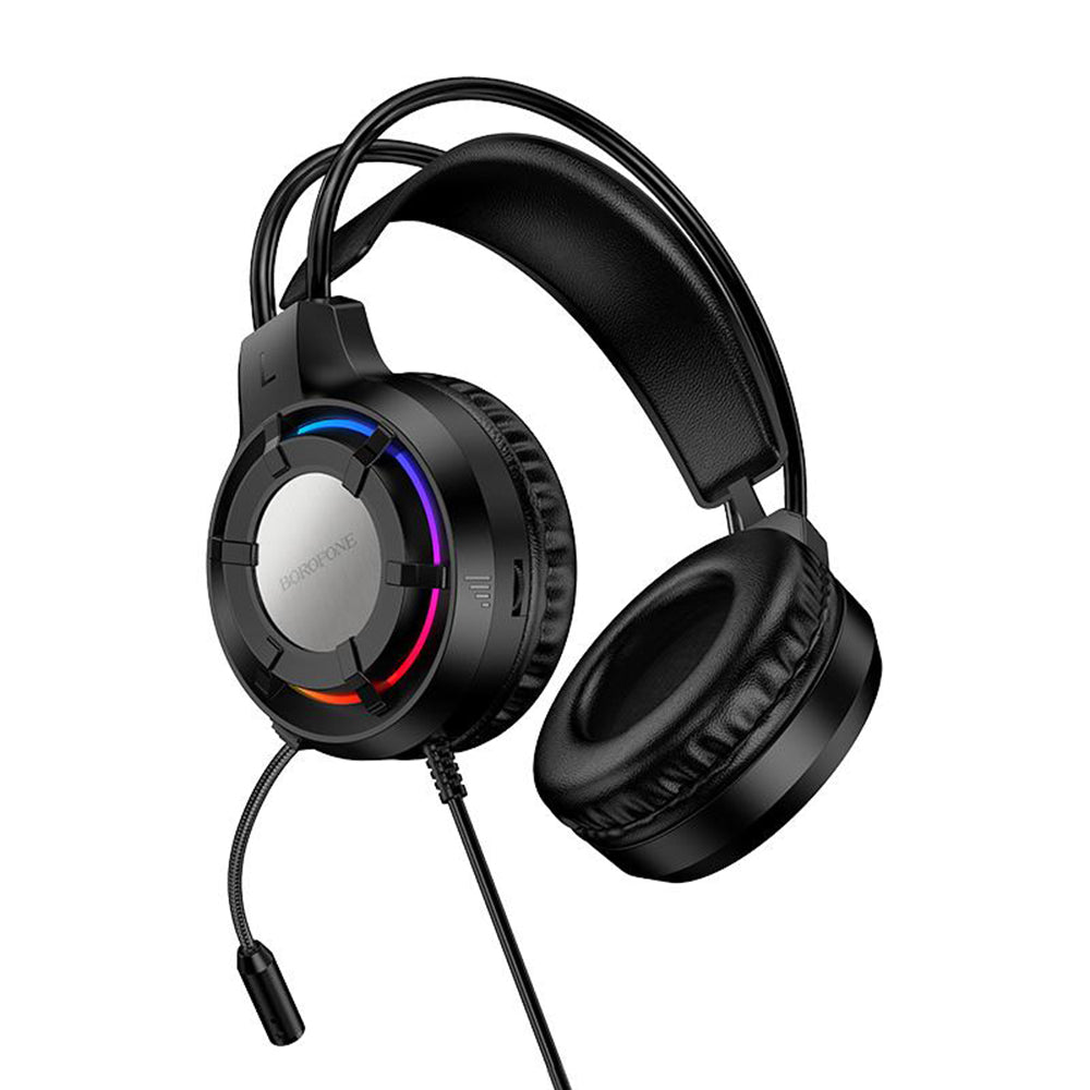 Gaming-Kopfhörer 3,5 mm Borofone BO112 Wave, RGB, 2 m, Schwarz