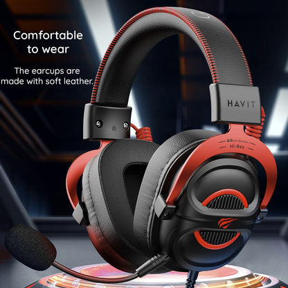 Gaming Kopfhörer 3.5mm HAVIT H2002E Pro, 2m, Schwarz