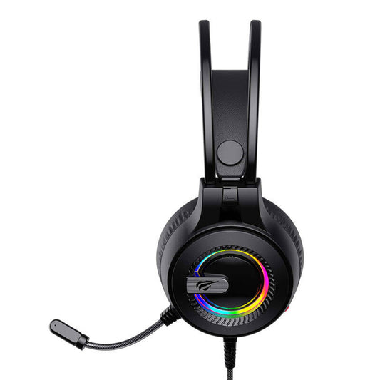 Gaming Kopfhörer 3.5mm HAVIT H2040d, RGB, 2.1m, Schwarz