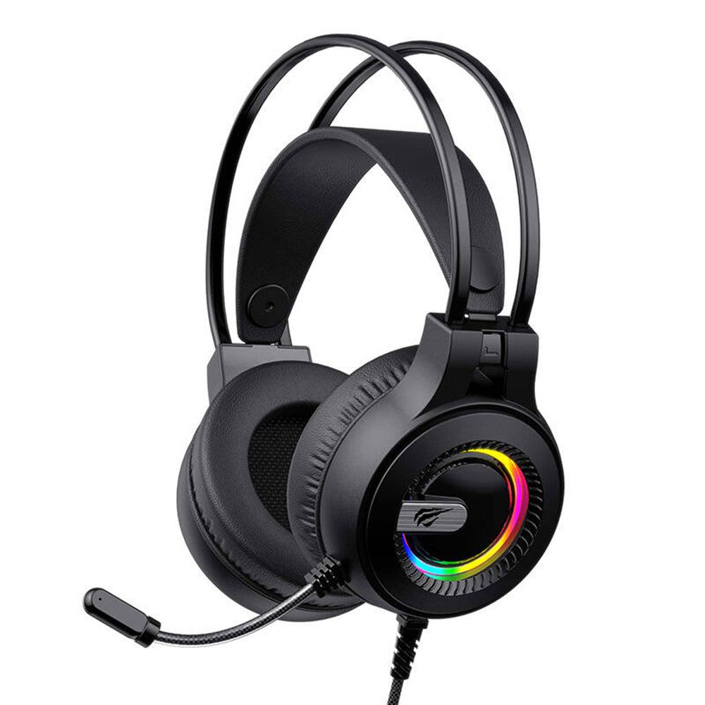 Gaming Kopfhörer 3.5mm HAVIT H2040d, RGB, 2.1m, Schwarz