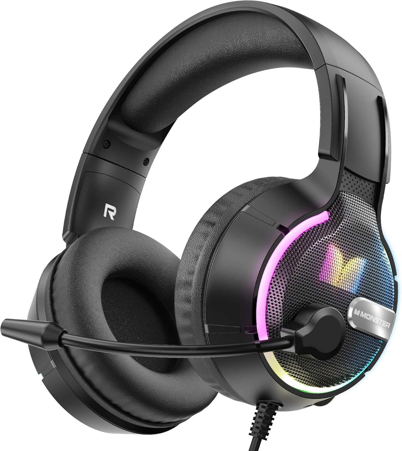 Gaming Headset 3.5mm Monster Mission 320, RGB, 1,9m, Zwart
