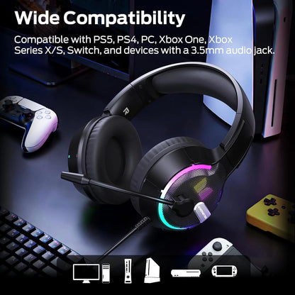 Gaming Headset 3.5mm Monster Mission 320, RGB, 1,9m, Zwart