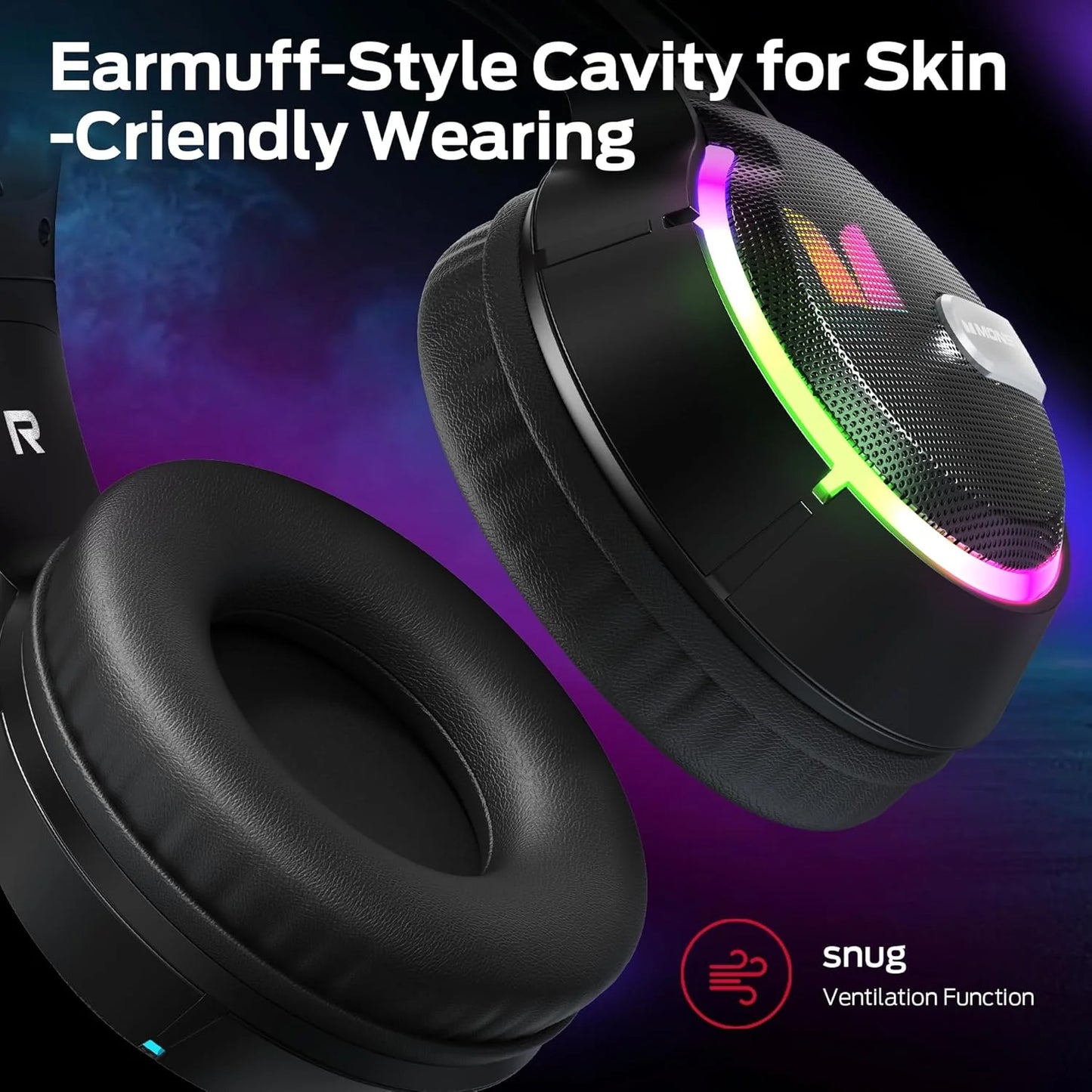Gaming Headset 3.5mm Monster Mission 320, RGB, 1,9m, Zwart