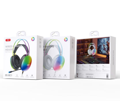 Gaming Headset 3.5mm XO Design GE11, RGB, Zwart