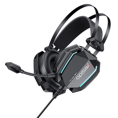 Casques Gaming 3.5mm Yesido EK03, RGB, 2m, Noirs
