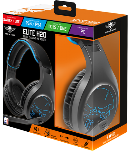 Hoofdtelefoon 3,5 mm Spirit of Gamer ELITE-H20, zwart MIC-EH20