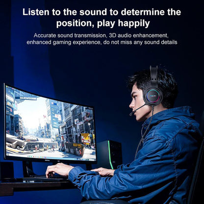 Gaming-Headset USB Yesido EK05, RGB, 1,2m, Schwarz