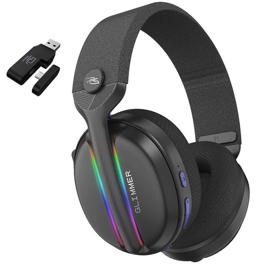 Casques Gaming Sans Fil Proove Glimmer, RGB, BT / Wi-Fi / Filaire, Noir Mauve WHGL00022016