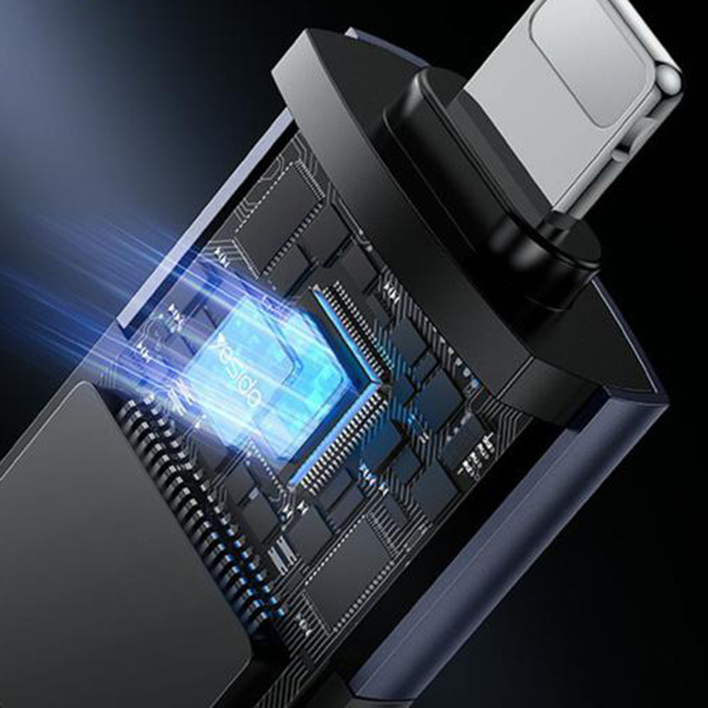 Lightning-Kartenleser Yesido GS38, microSD, Grau