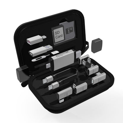 USB / USB-C Kartenleser OEM OmniLink Pro-003 Travel, 10in1, Grau