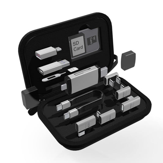 USB / USB-C Kaartlezer OEM OmniLink Pro-003 Travel, 10in1, Grijs