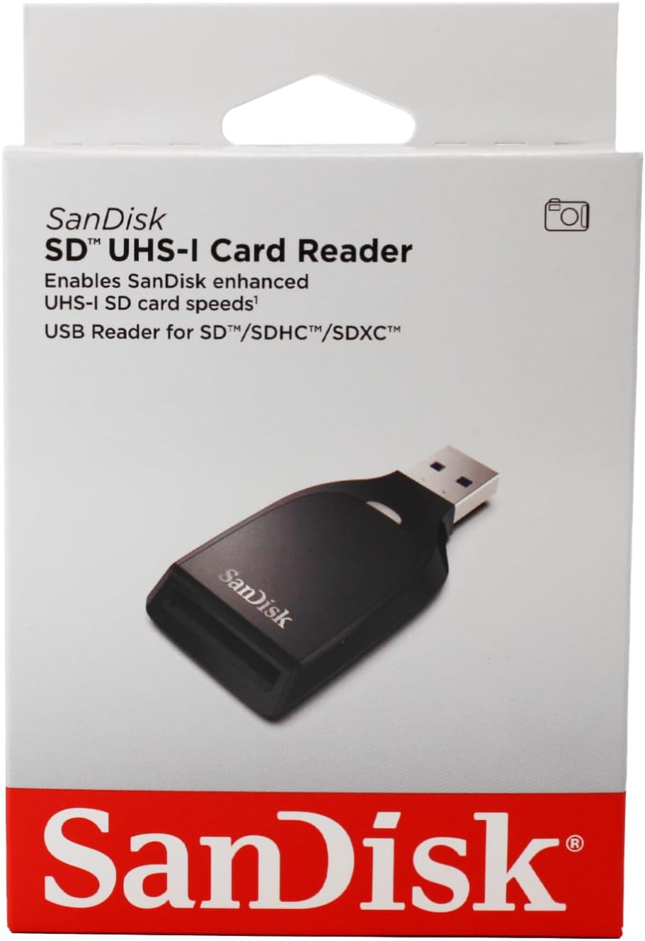 SanDisk USB 3.0 Kaartlezer, SD, Zwart SDDR-C531-GNANN