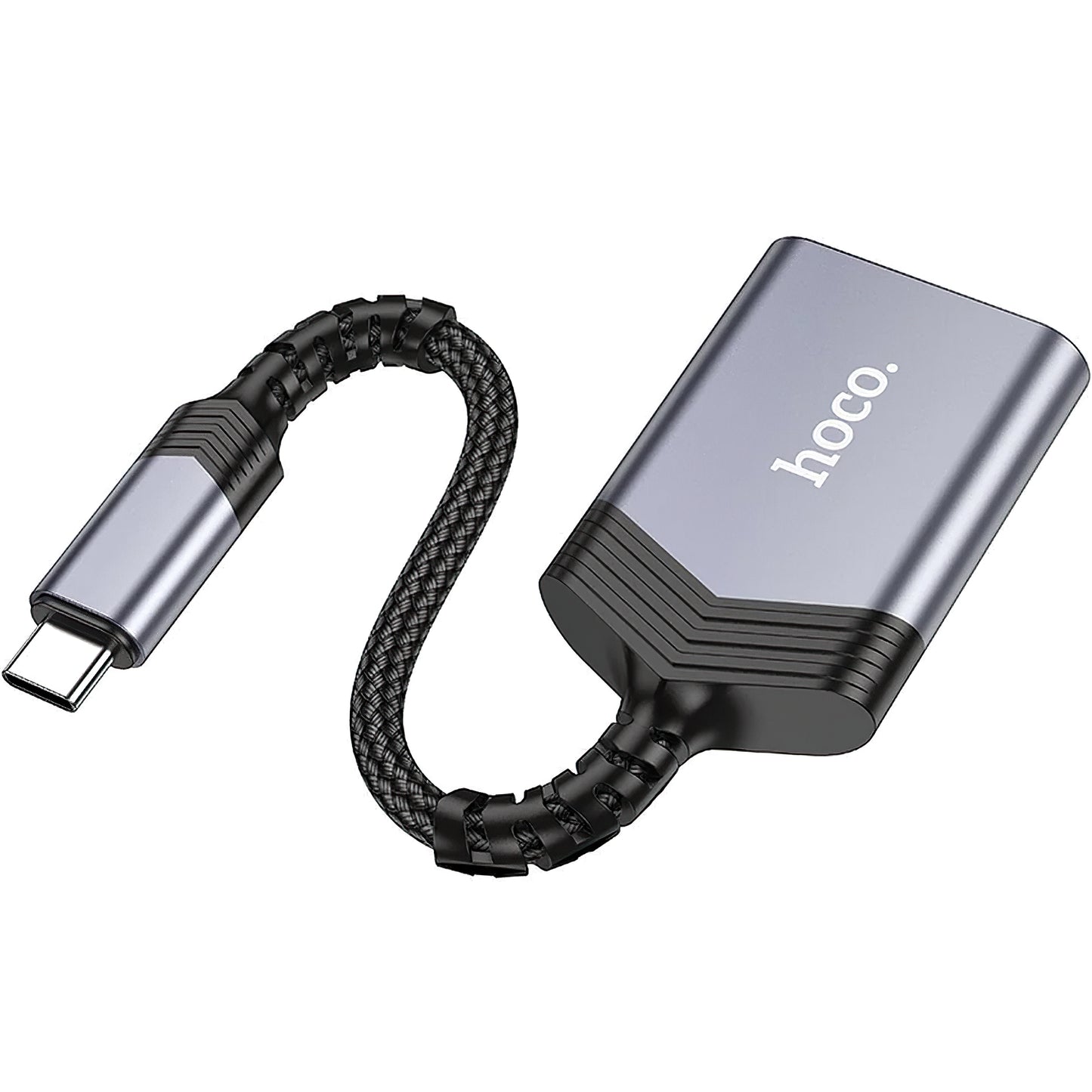 USB-C kaartlezer HOCO UA25, SD - microSD, Grijs 